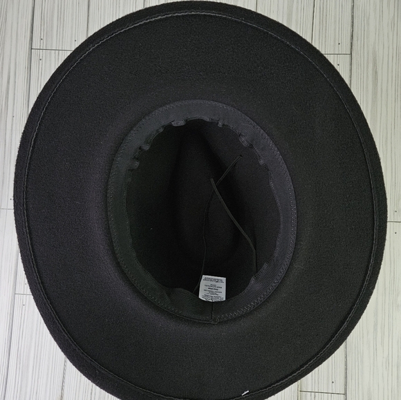 Velvet Banded Panama Hat in Jet Set Black NWT - Picture 7 of 7